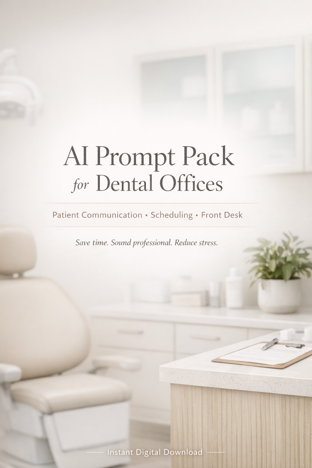 AI Prompt Pack for Dental Offices | Patient Communication, Scheduling & Front Desk Scripts (PDF Download)