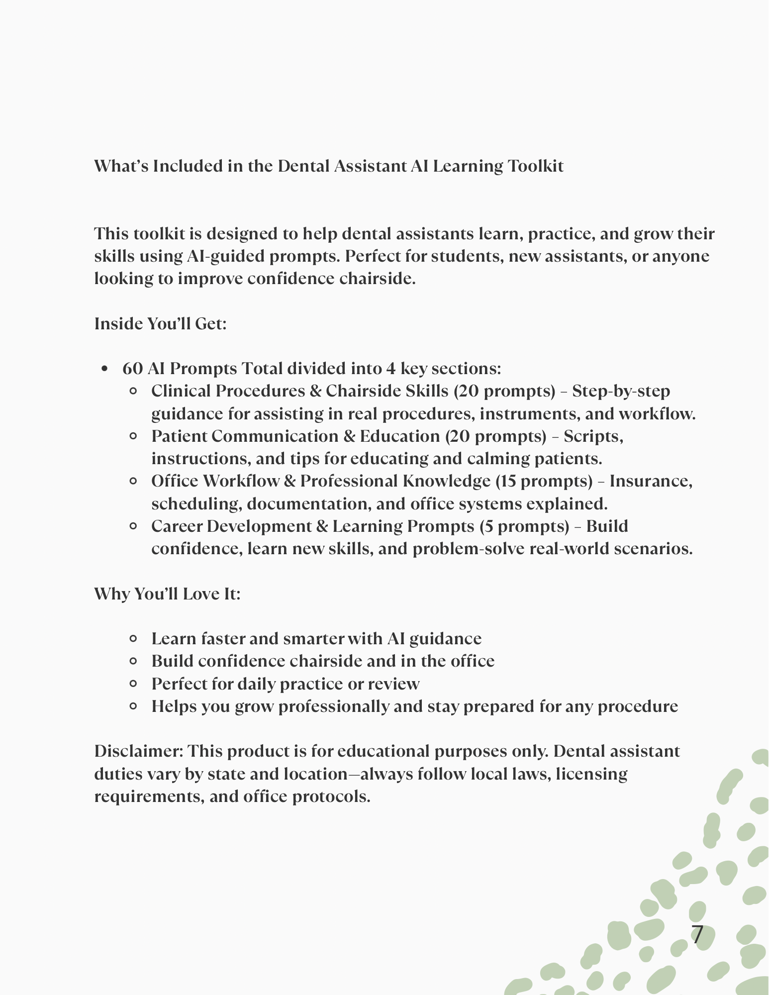 Dental Assistant AI Prompt Toolkit – 60 Prompts (PDF Download)